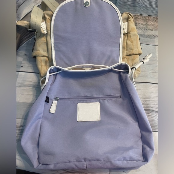 Coach Kyra Daisy Signature Backpack in a Near Mint Condition w/bag flower bling - Picture 8 of 14